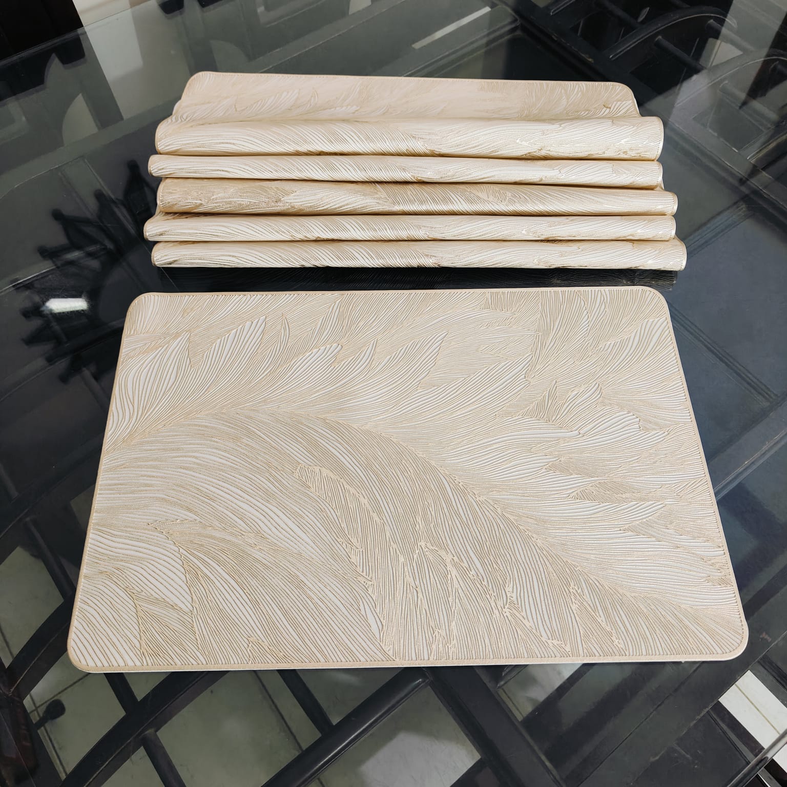 6 Pcs Placemat Fashion PVC Dining Table Mat Plate Pads 1025