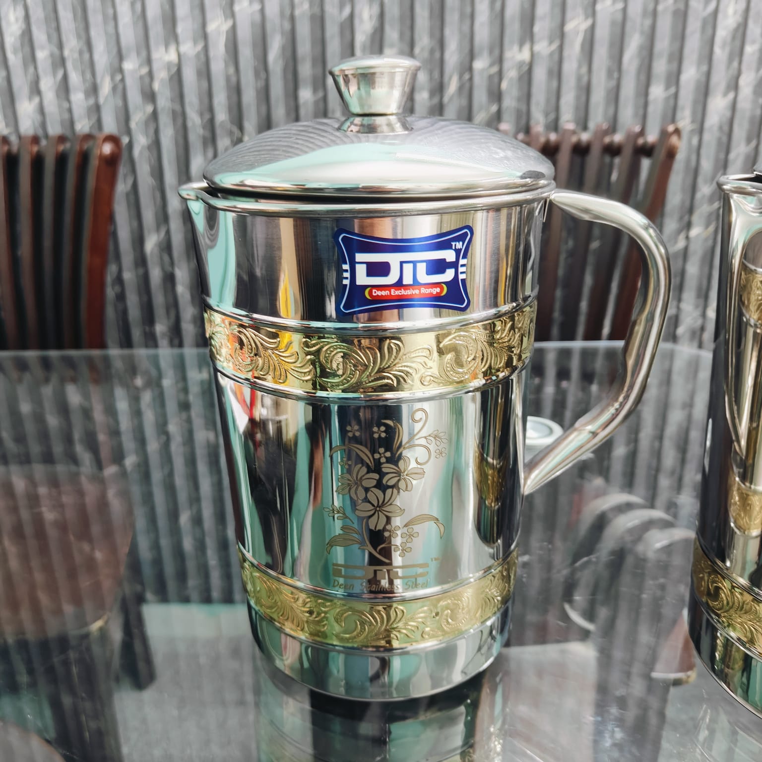 3 litter new Duble Pitol work Stainless Steel Laser print Jug dk59