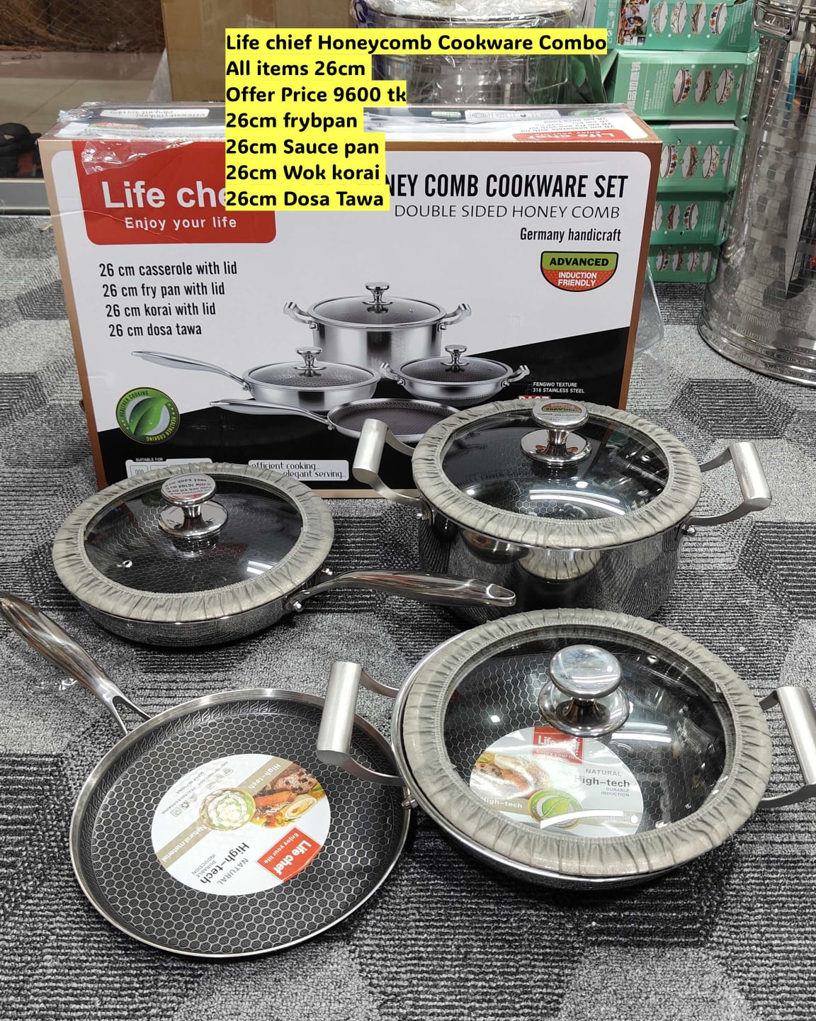 LIFE CHEF HONEYCOMB 7 PCS SET