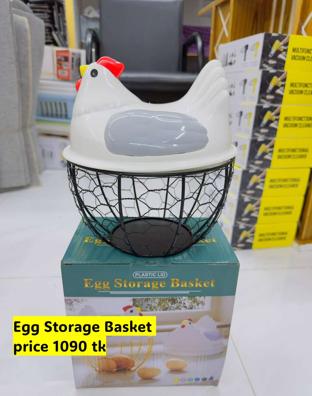 Colorful Chicken Egg Basket Fiber Lid 4001